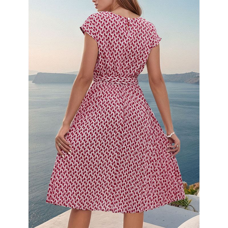 TIOZONEY - Vestido Largo Mujer - Rojo