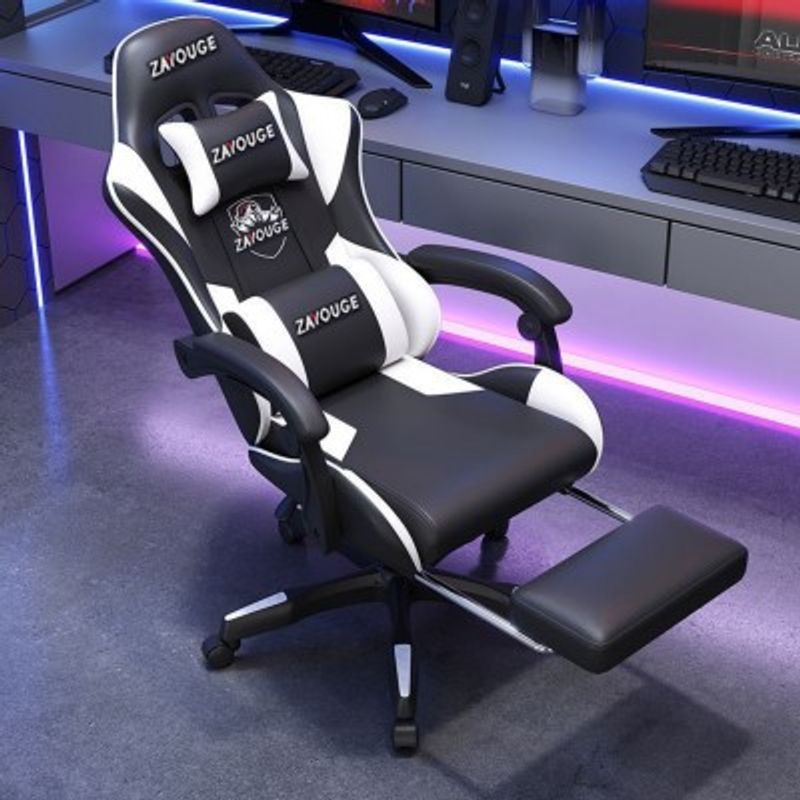 GENERICO - Silla Gamer Ergonómica Ajustable Falatale- Colores Blanco.