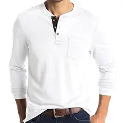 TIOZONEY - Polera Manga Larga Algodón Hombre