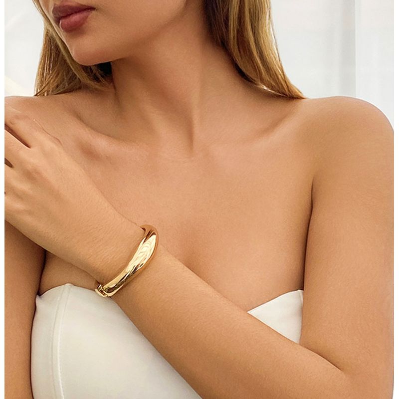 TIOZONEY - Pulsera chapada en oro para mujer