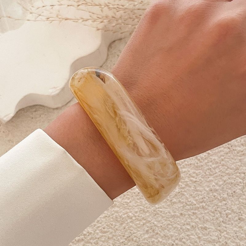 TIOZONEY - Pulseras gruesas de acrílico para mujer
