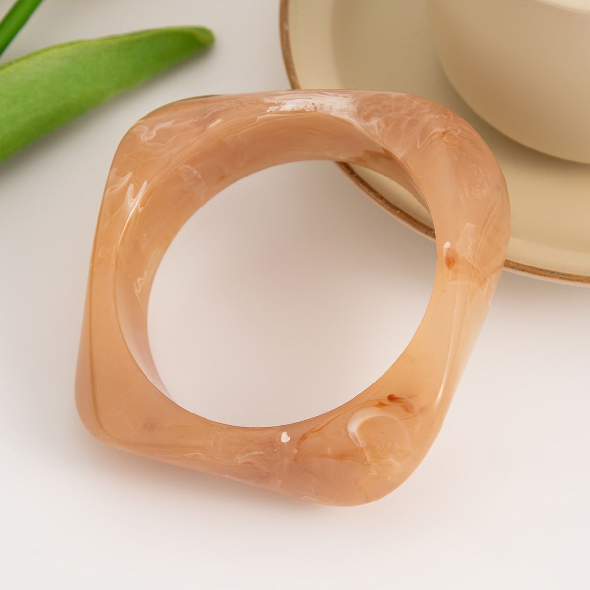 TIOZONEY - Pulseras gruesas de acrílico para mujer_.