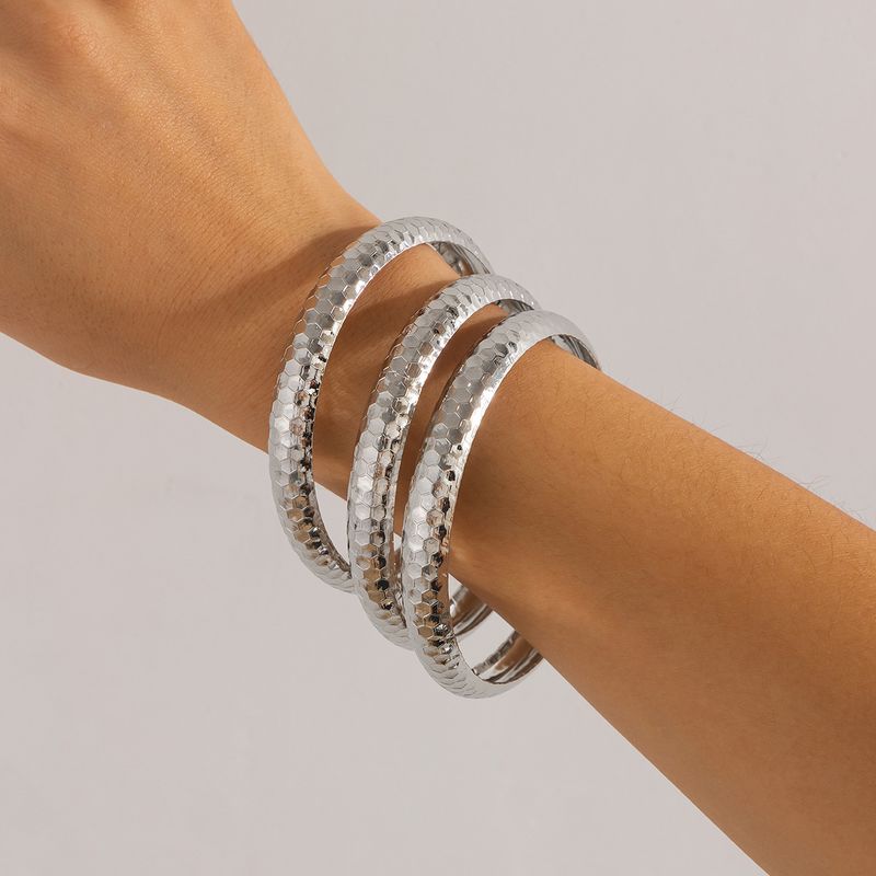 TIOZONEY - 3pcs Pulsera de metal para mujer