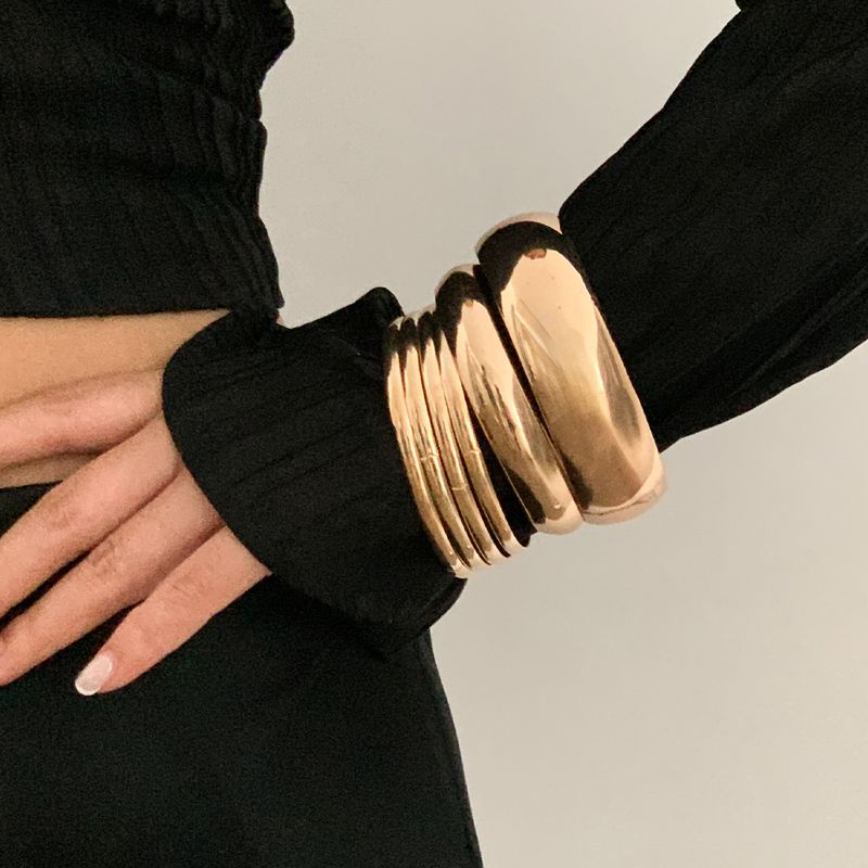 TIOZONEY - 6pcs Pulsera de metal para mujer