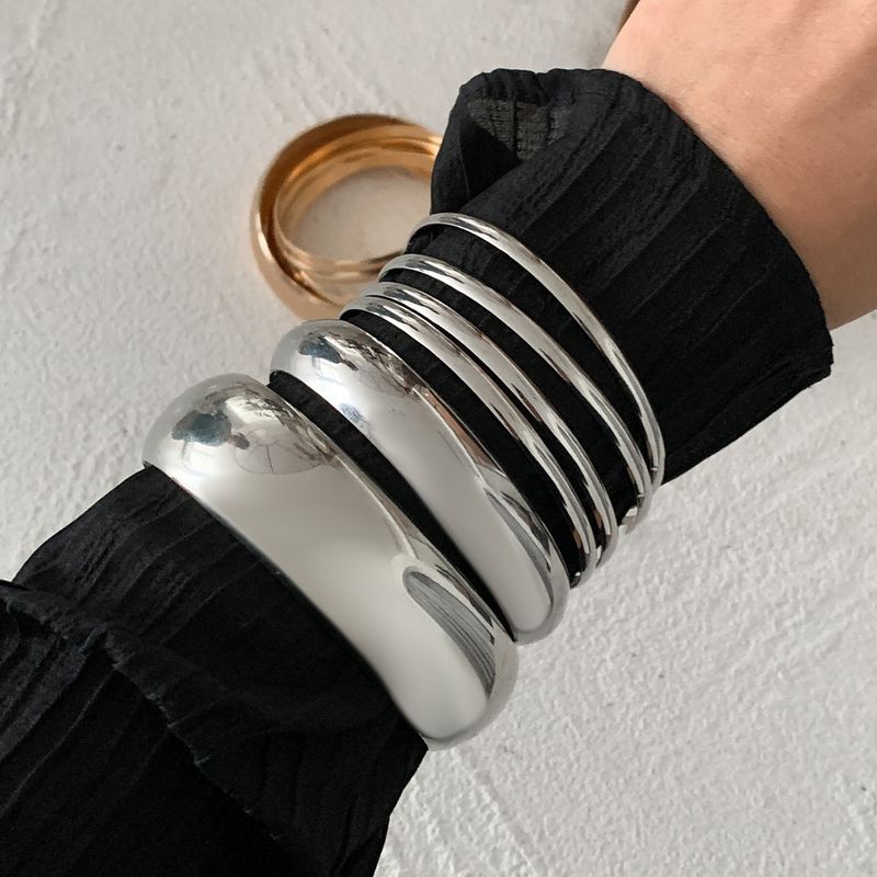 TIOZONEY - 6pcs Pulsera de metal para mujer