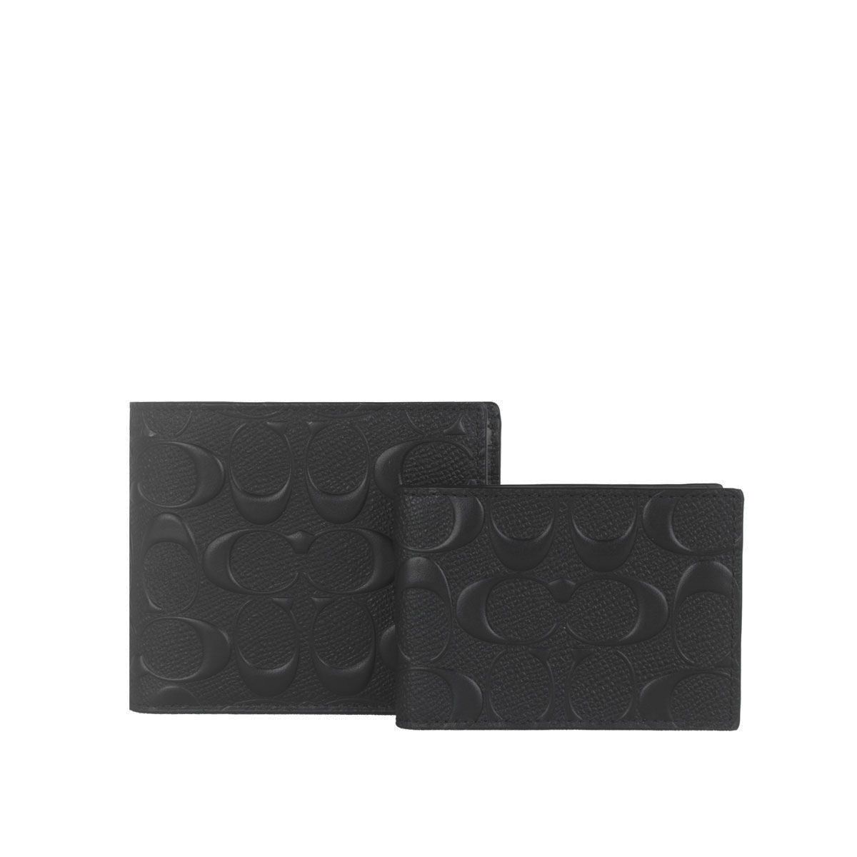 COACH - COACH Hombres Negro Clásico Impresión Cartera CR957