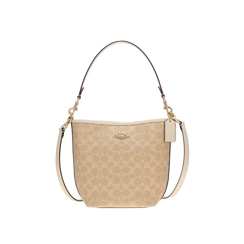 COACH - COACH City Bucket Bag In Signature Canvas Sand Chalk CT800