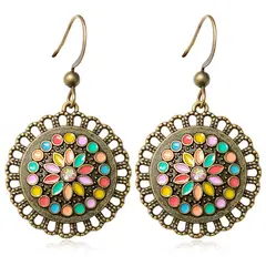 TIOZONEY - 1PCS Aretes Bohemios Hechos a Mano