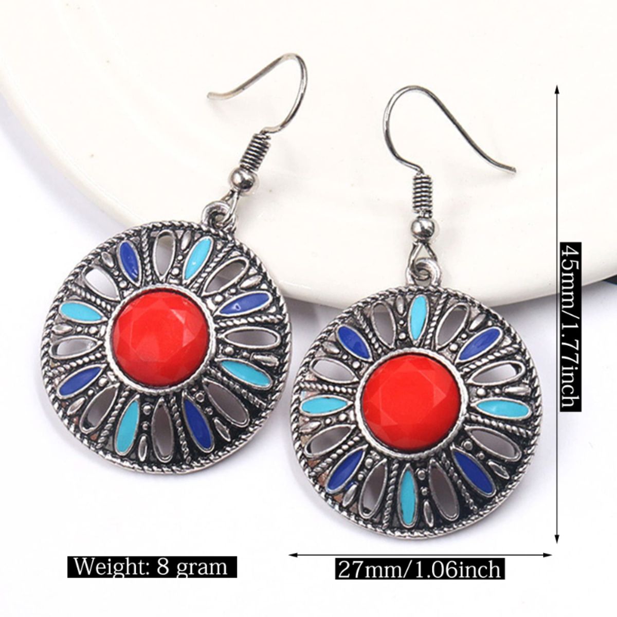 TIOZONEY - 1PCS Aretes Bohemios Hechos a Mano