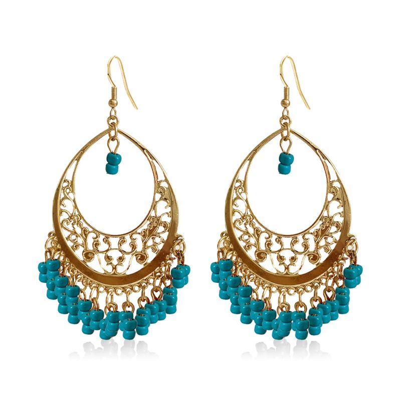 TIOZONEY - 1PCS Aretes Bohemios Hechos a Mano