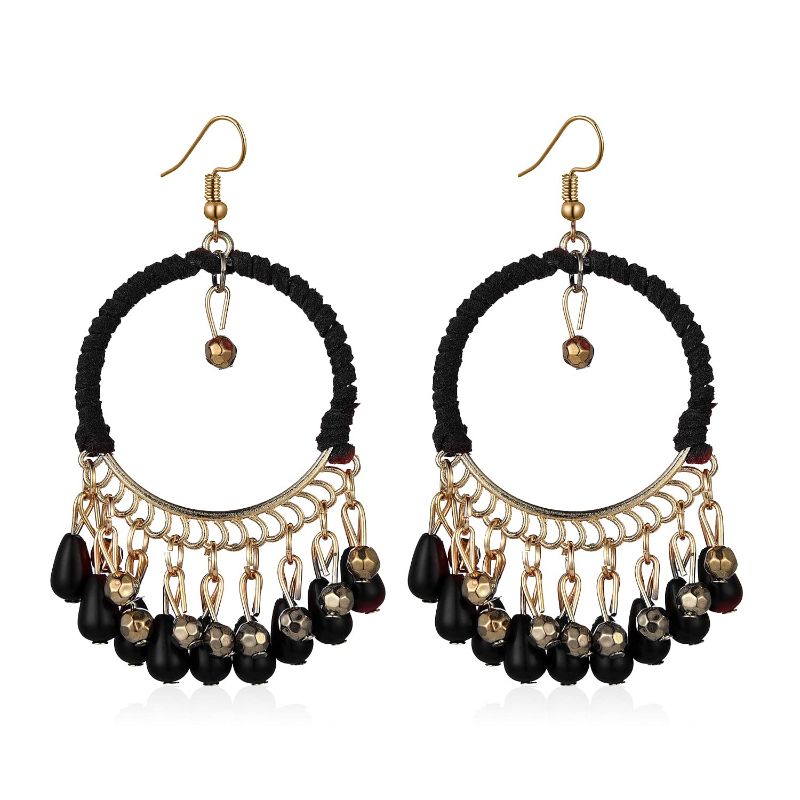 TIOZONEY - 1PCS Aretes Bohemios Hechos a Mano