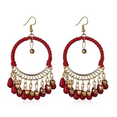 TIOZONEY - 1PCS Aretes Bohemios Hechos a Mano