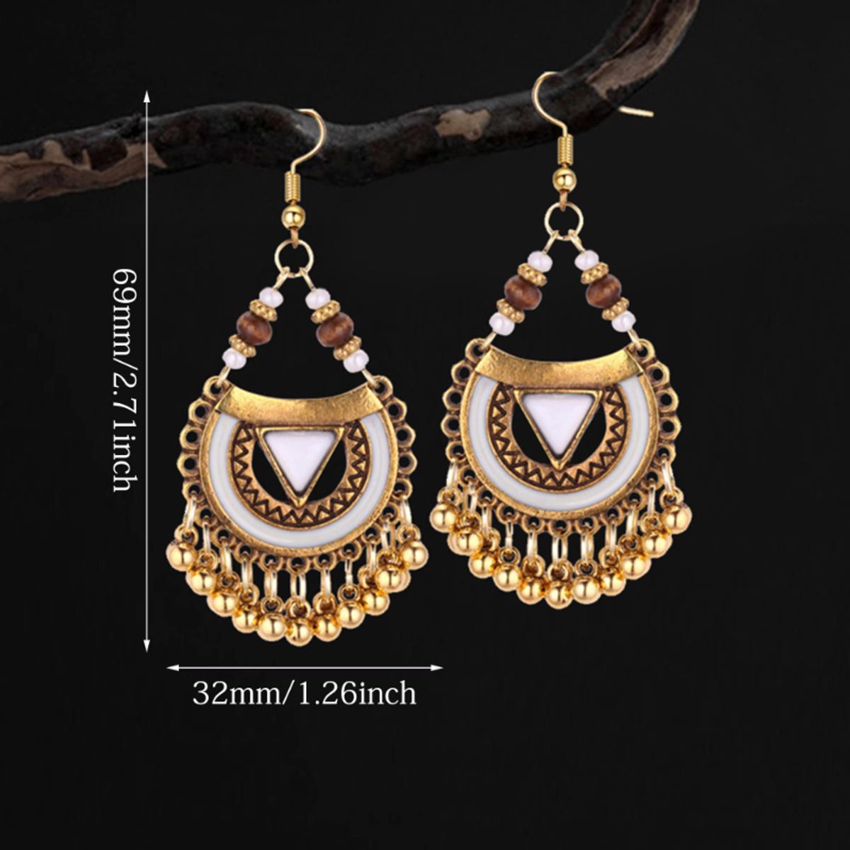 TIOZONEY - 1PCS Aretes Bohemios Hechos a Mano