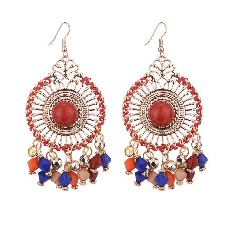 TIOZONEY - 1PCS Aretes Bohemios Hechos a Mano