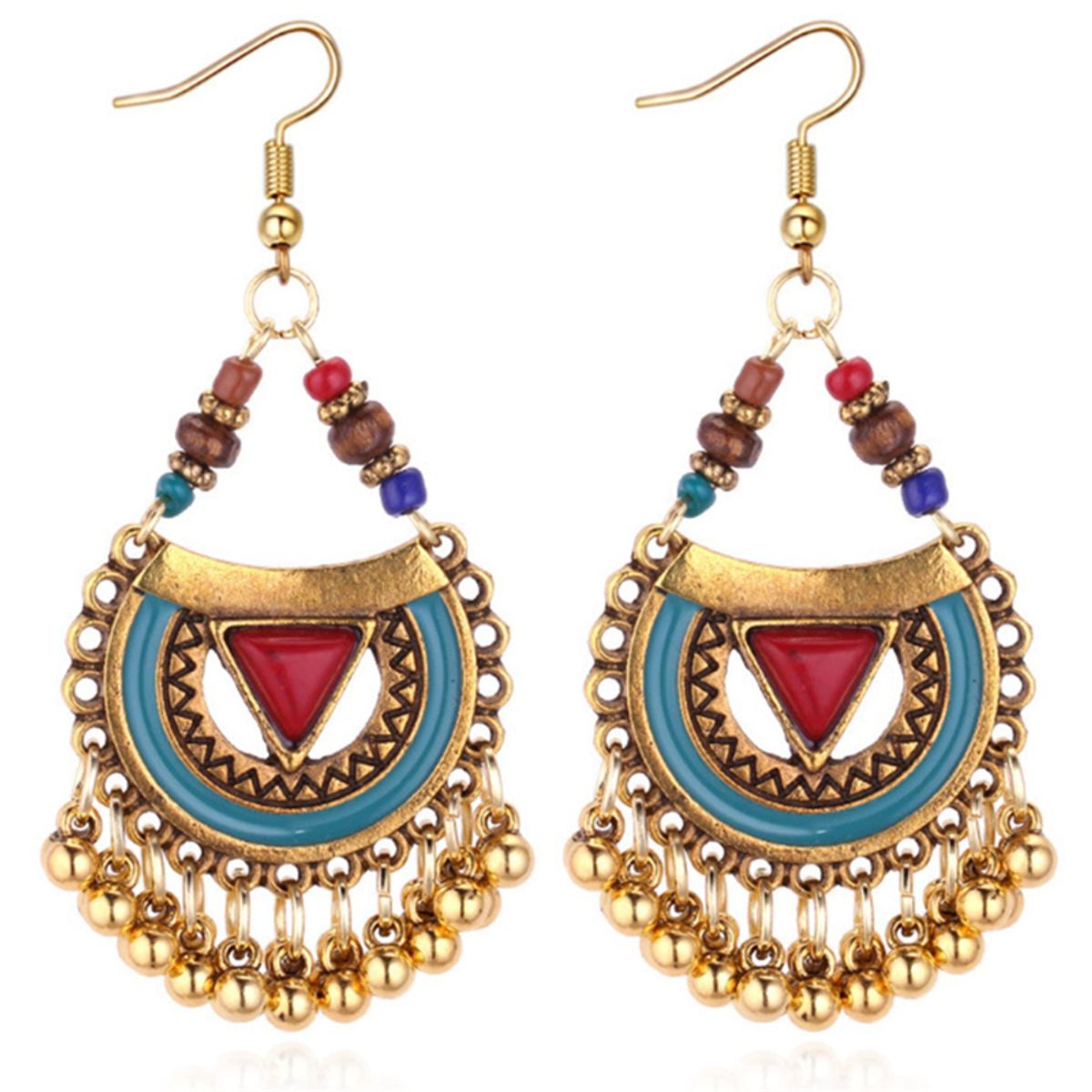 TIOZONEY - 1PCS Aretes Bohemios Hechos a Mano