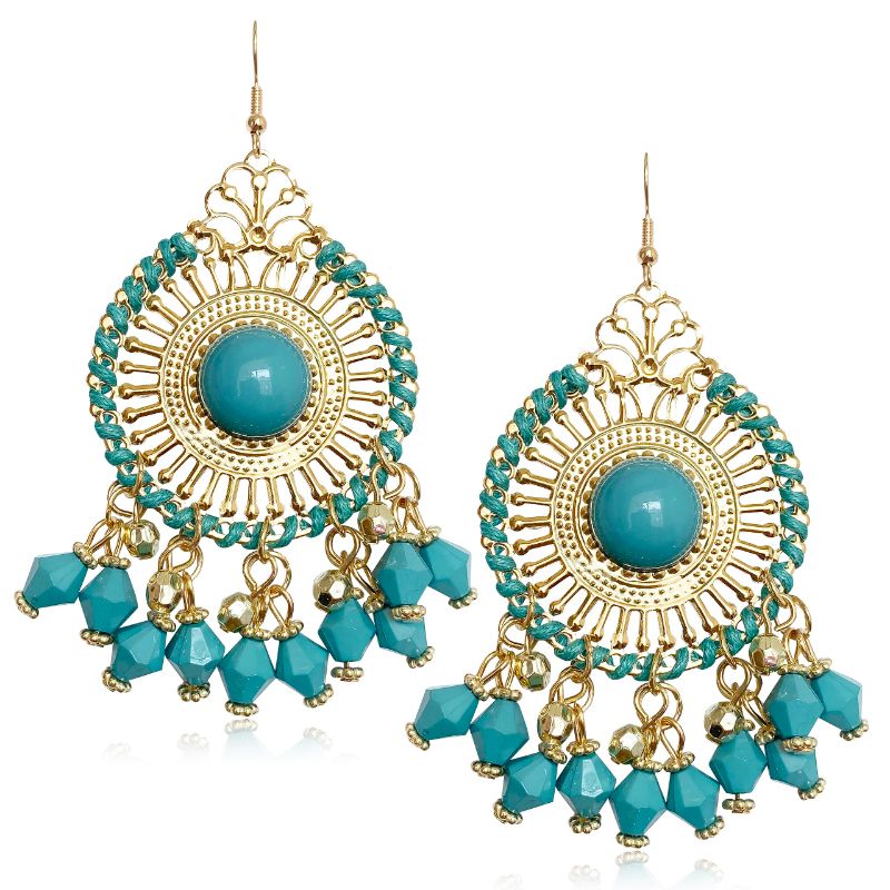 TIOZONEY - 1PCS Aretes Bohemios Hechos a Mano