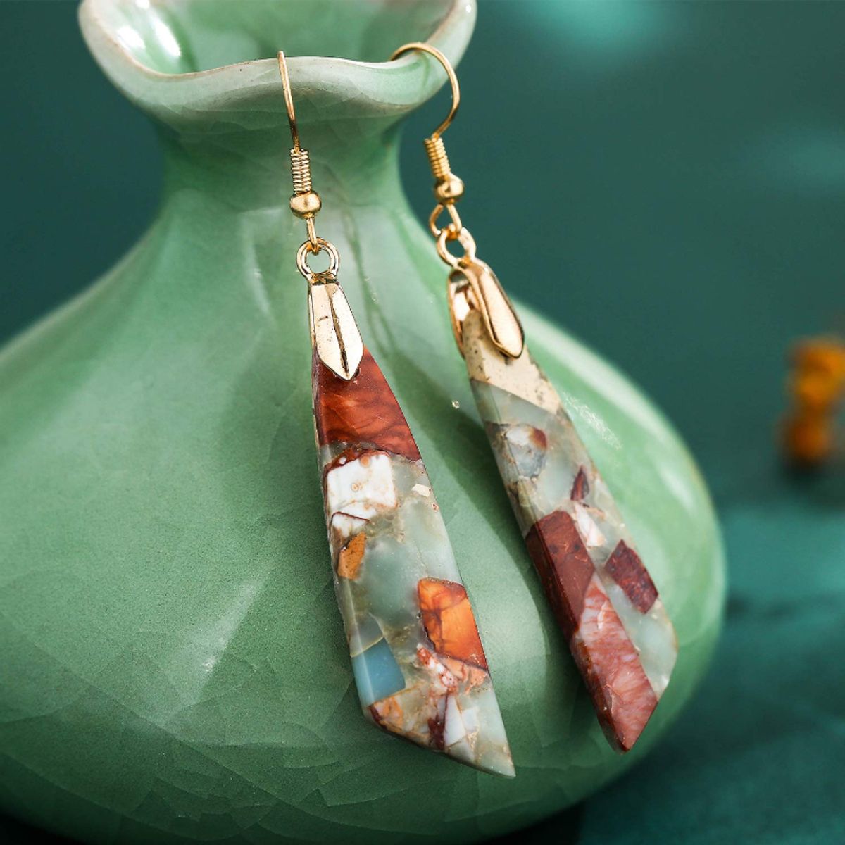 TIOZONEY - 1PCS Aretes Bohemios Hechos a Mano