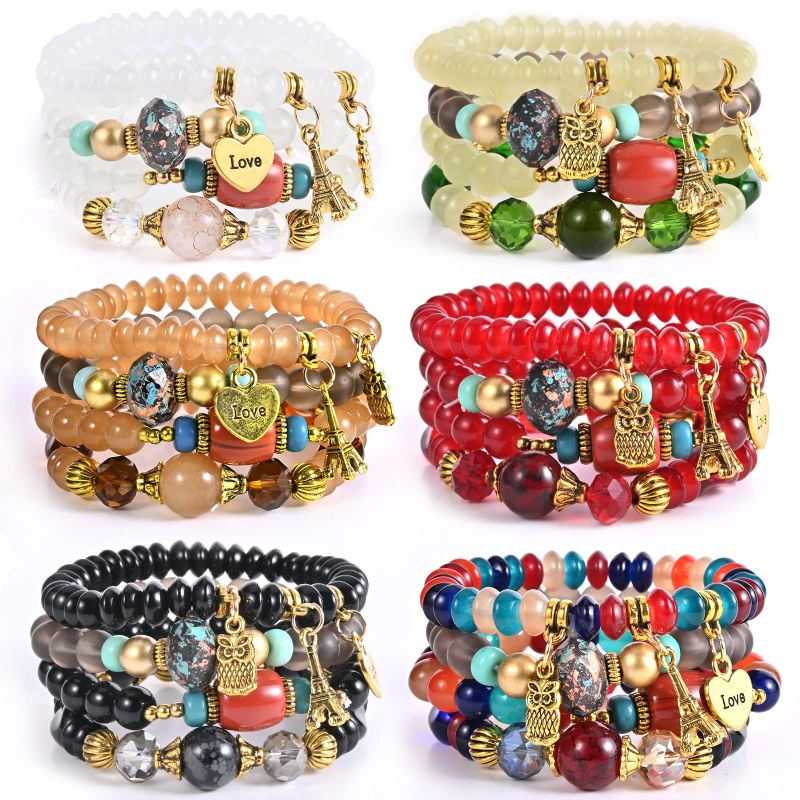 TIOZONEY - 6PCS Pulsera de estilo bohemio