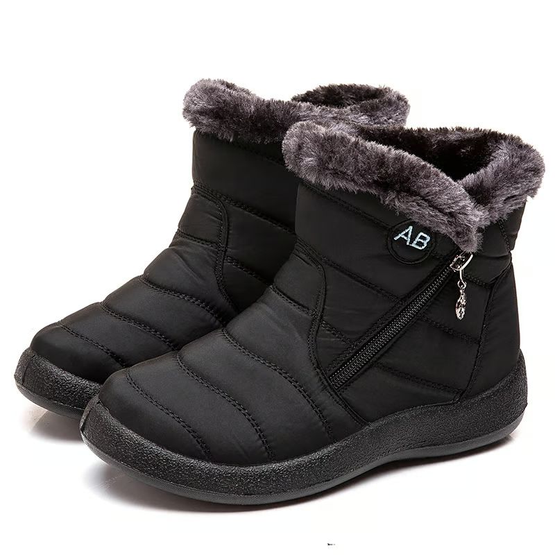 TIOZONEY - Botas Impermeables Por Dentro Forradas Con Chiporro - Negro
