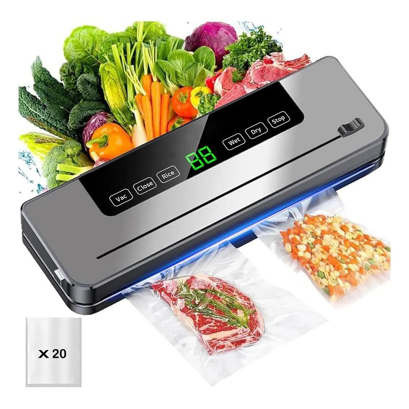 GENERICO - Sellador Automático Con Un SoloToque De Alimentosselladora + 20 Bolsas