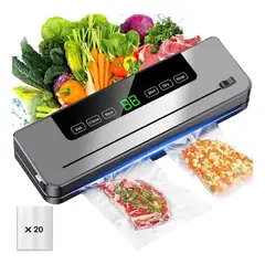 GENERICO - Sellador Automático Con Un SoloToque De Alimentosselladora + 20 Bolsas