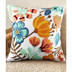 TIOZONEY - Funda de almohada bordada18 x 18 pulgadas.