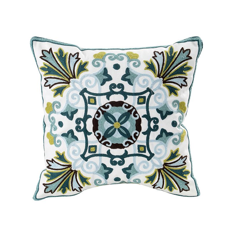 TIOZONEY - Funda de almohada bordada18 x 18 pulgadas