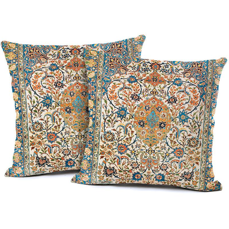 TIOZONEY - 2pcs Funda de almohada bordada19 x 19 pulgadas