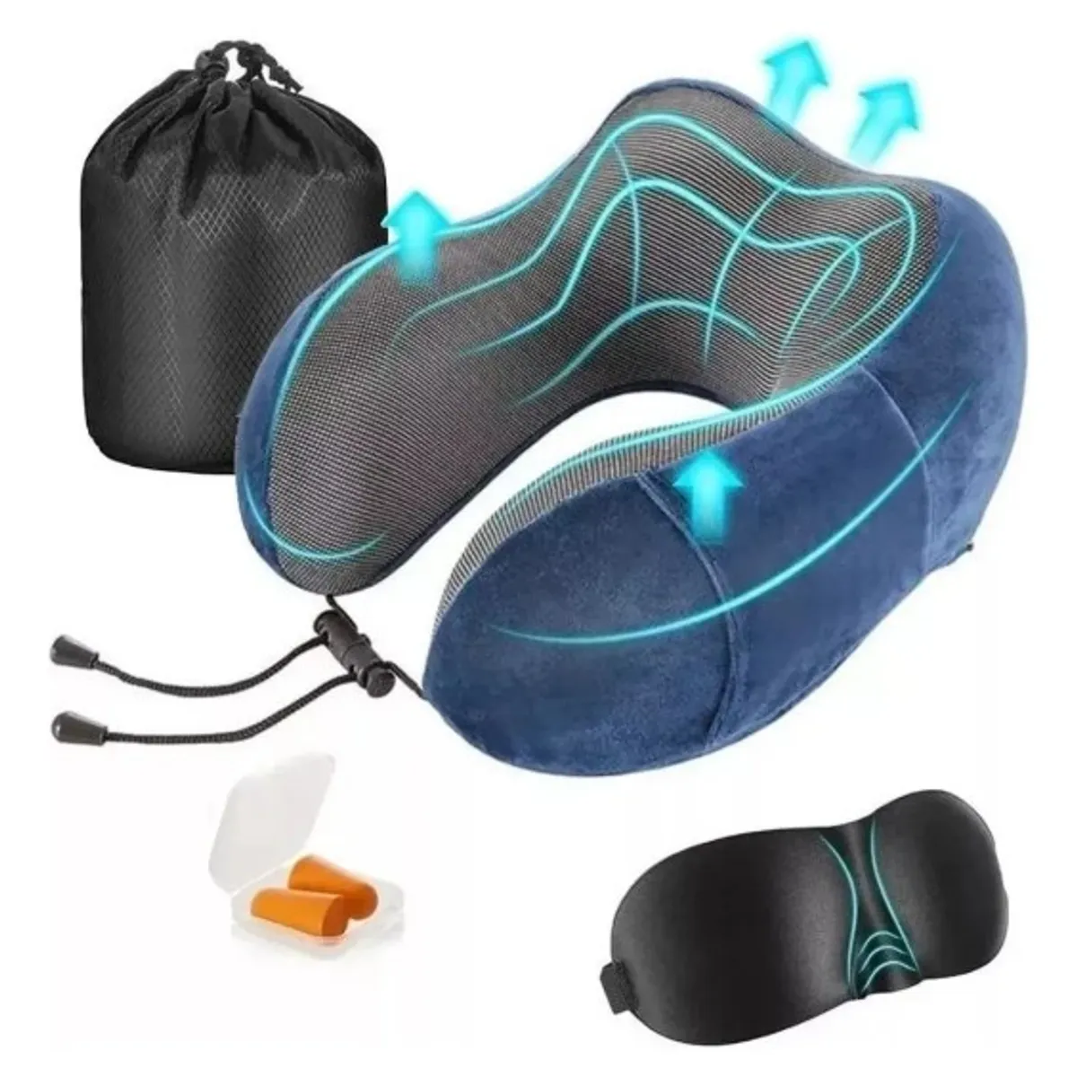 GENERICO - Almohada De Cuello Para Viaje Trabajo Cojín Soporte Cómodo.