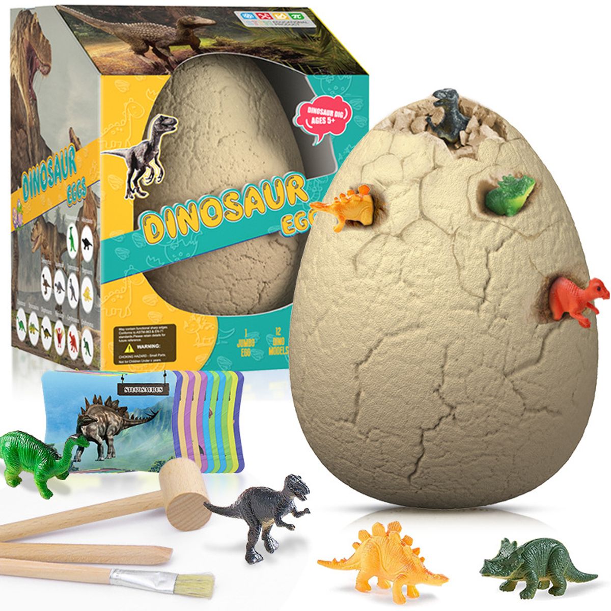 TIOZONEY - Juguete fsil de huevo de dinosaurio