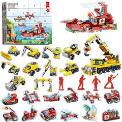 TIOZONEY - Calendario de Adviento vehículos de construcción de bloques