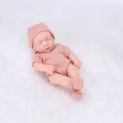 TIOZONEY - Muñeca bebe reborn vinilo de silicona juguetes para 19cm