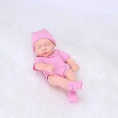 TIOZONEY - Muñeca bebe reborn vinilo de silicona juguetes para 19cm