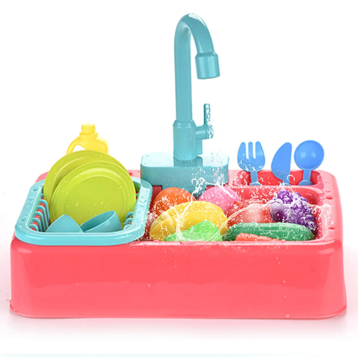 TIOZONEY - 19PCS Juguete de lavavajillas para niños