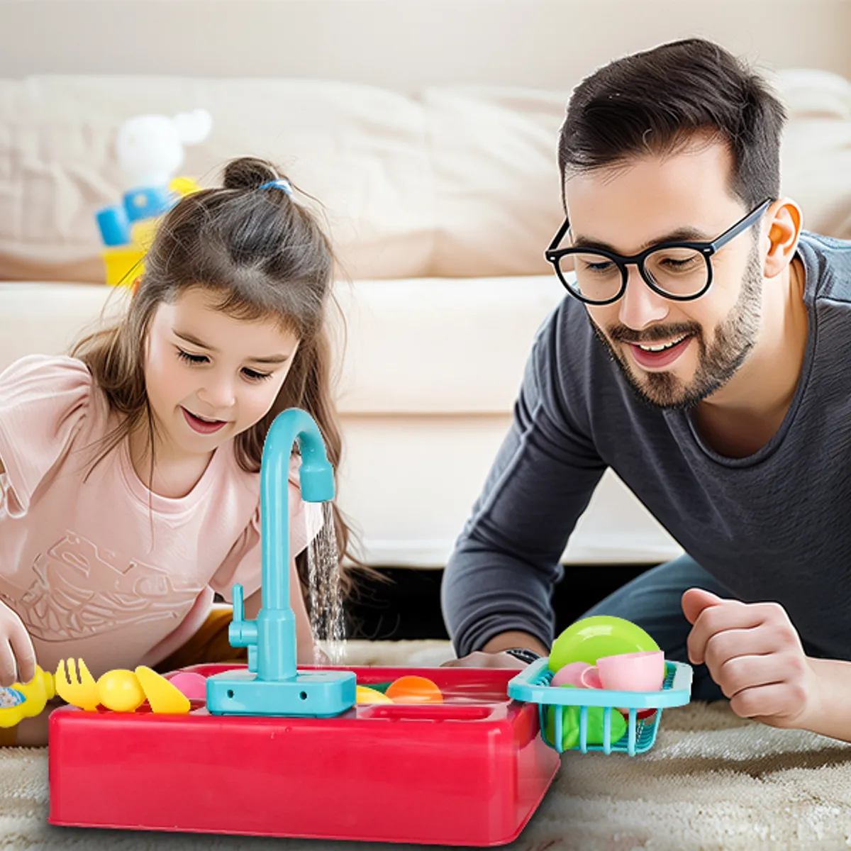 TIOZONEY - 19PCS Juguete de lavavajillas para niños