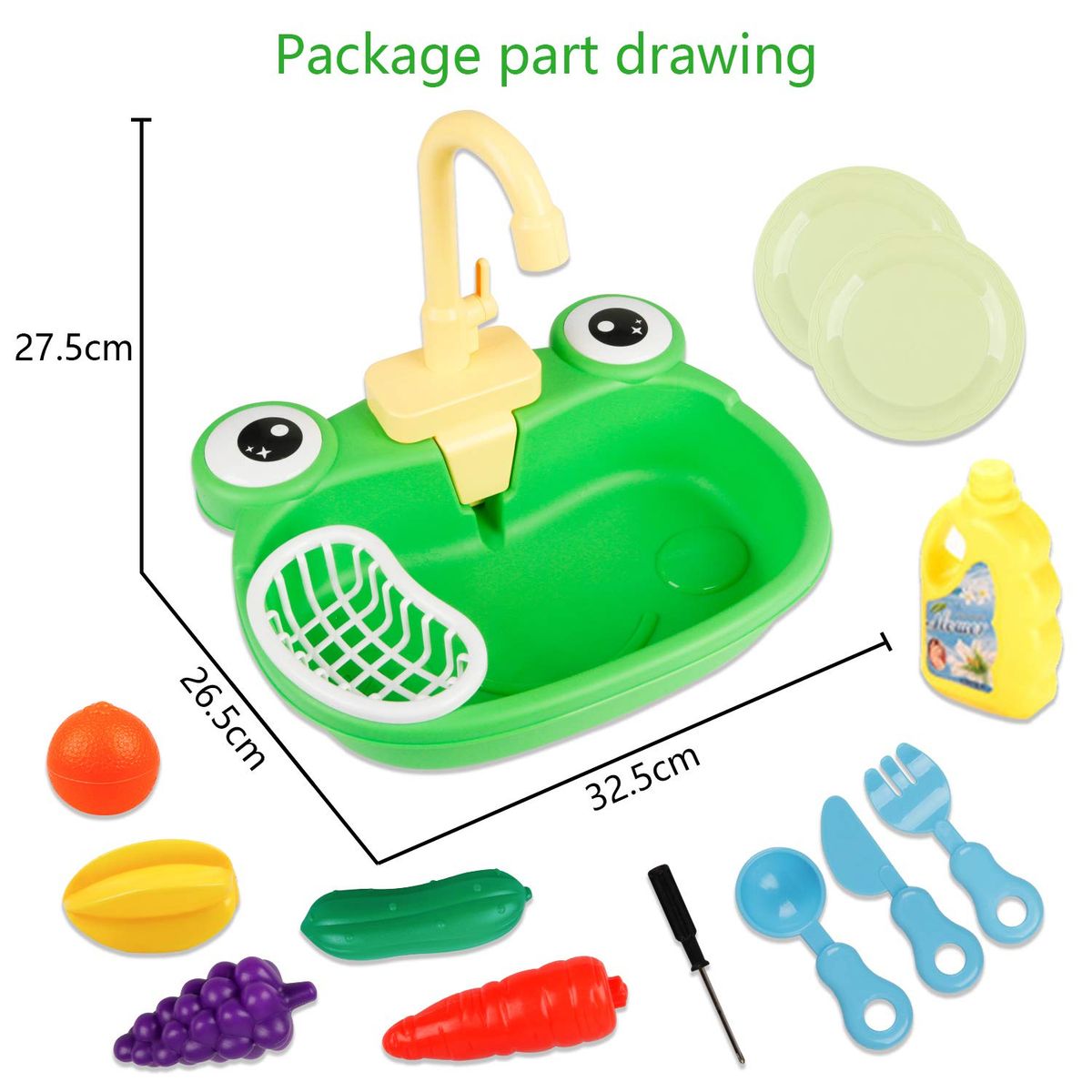 TIOZONEY - 15PCS Juguete de lavavajillas para niños