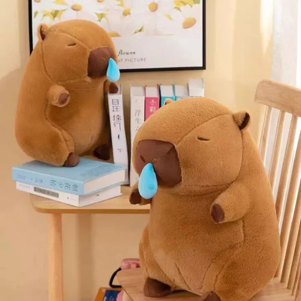 TIOZONEY - Bonito Peluche De Capibara Con Forma De Fresa 2 Unidades-
