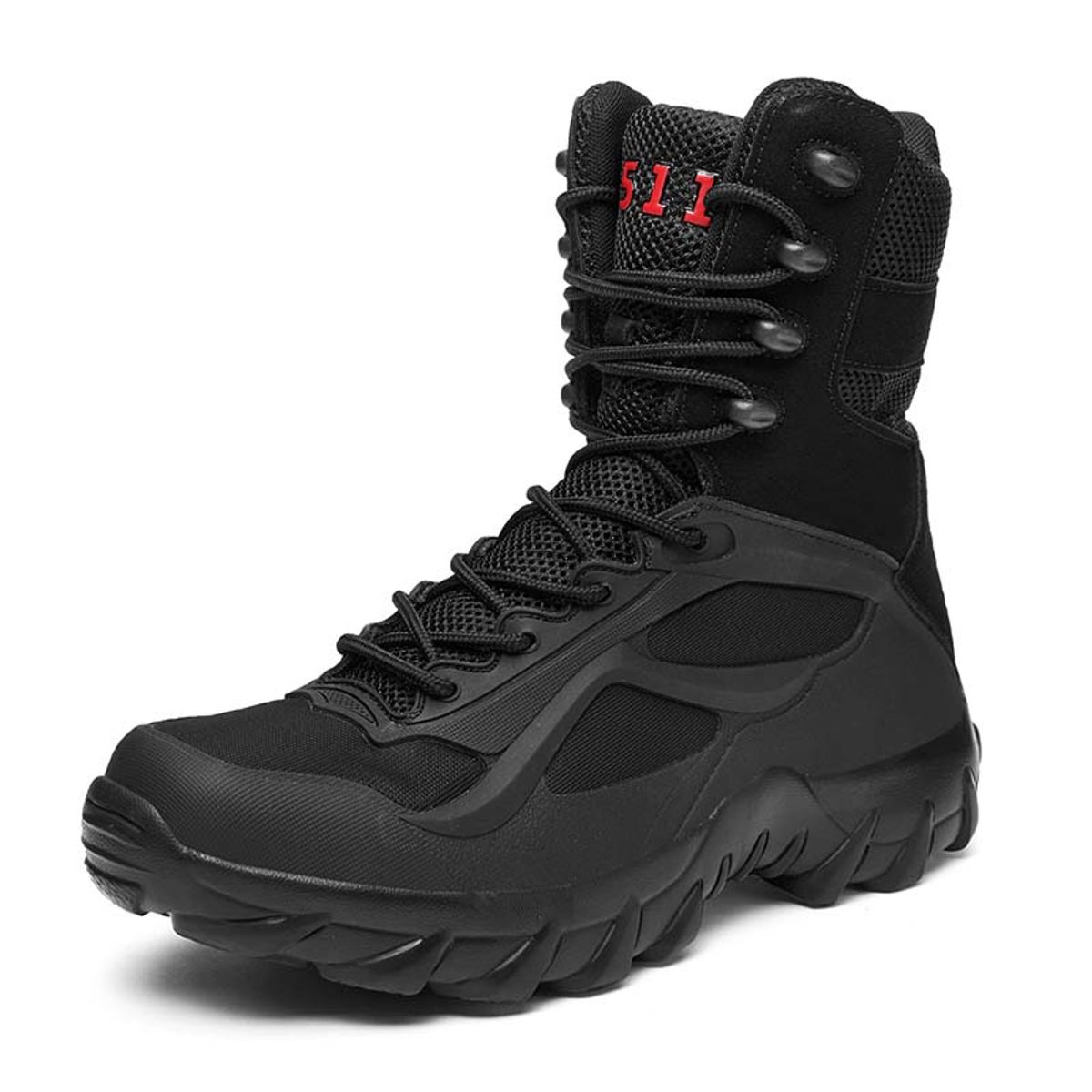 SHANDIAN - Zapatillas de Trekking para hombres Negro.