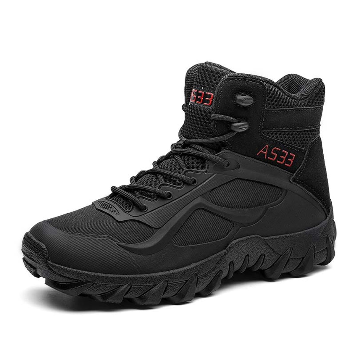 SHANDIAN - Zapatillas de Trekking para hombres Negro.