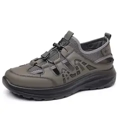 SHANDIAN - Zapatillas de Trekking para hombres Negro.