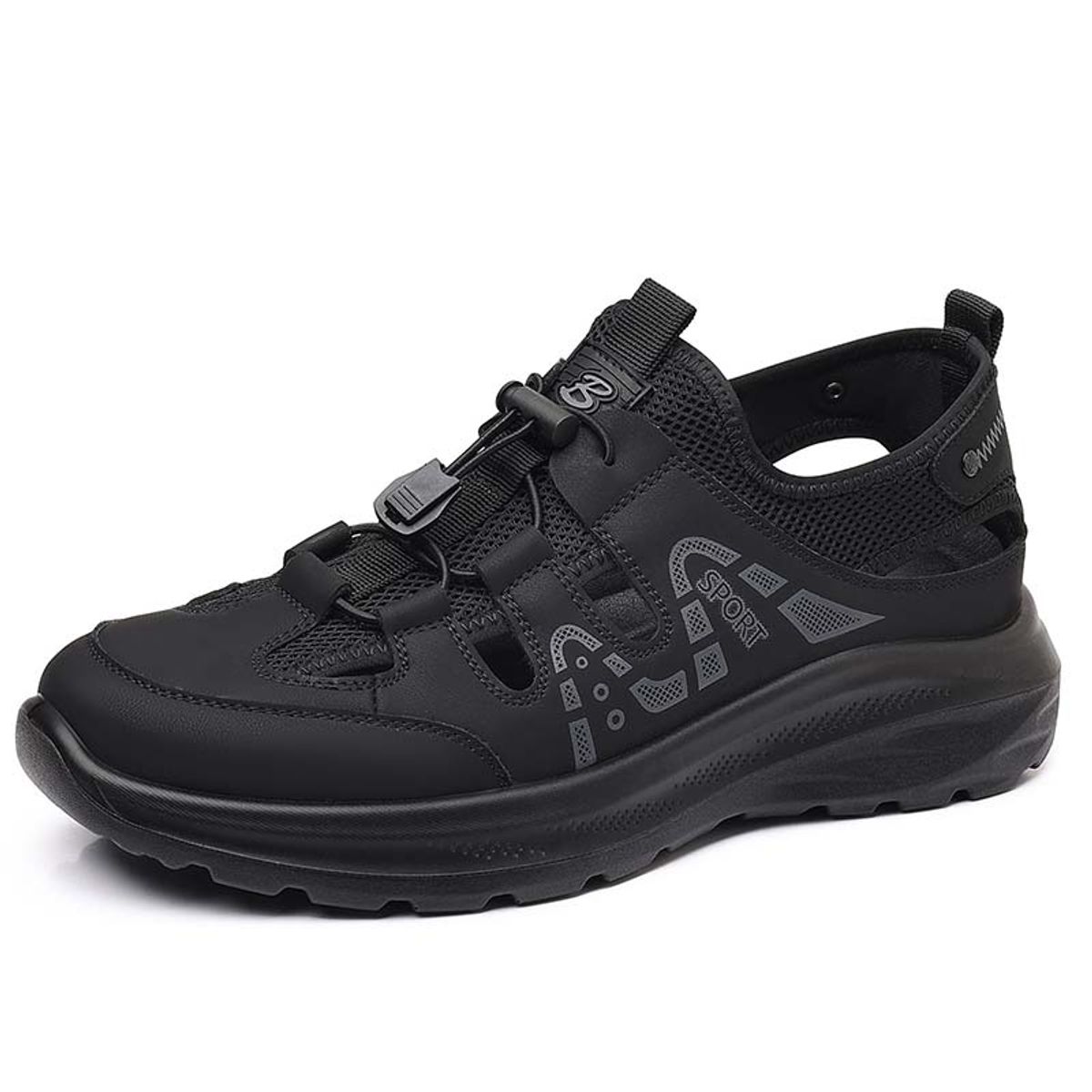 SHANDIAN - Zapatillas de Trekking para hombres Negro.