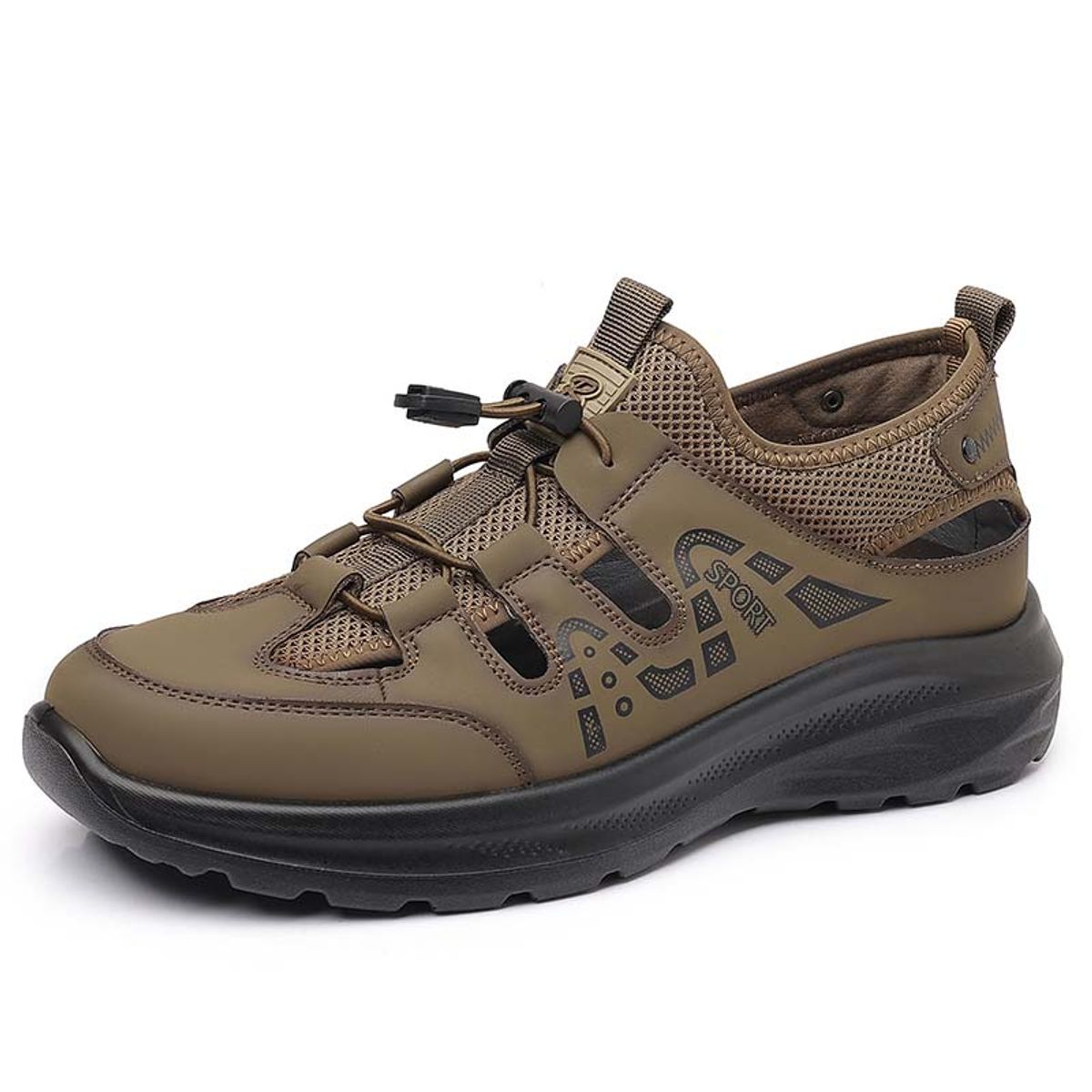 SHANDIAN - Zapatillas de Trekking para hombres Negro.