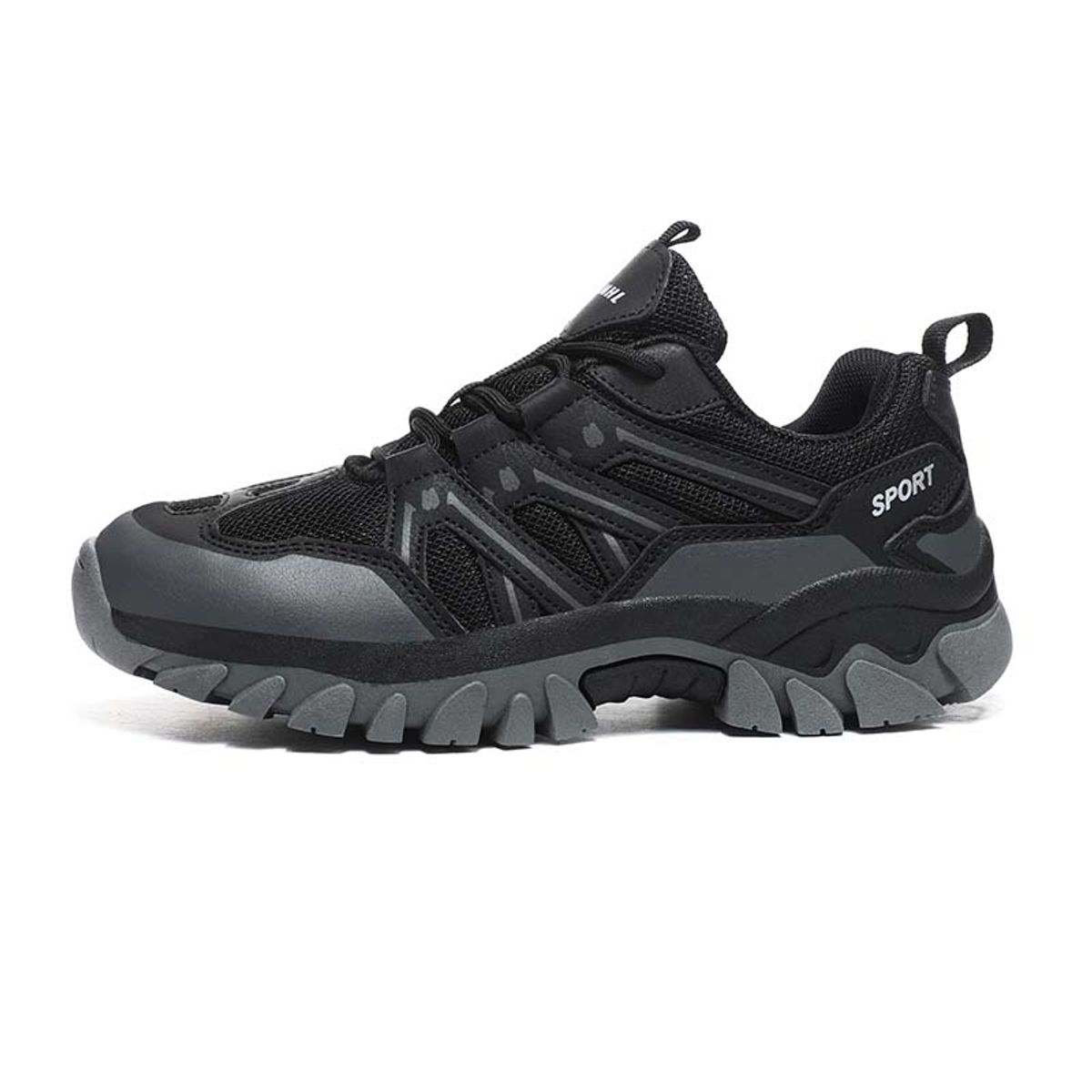 SHANDIAN - Zapatillas de Trekking para hombres Negro.