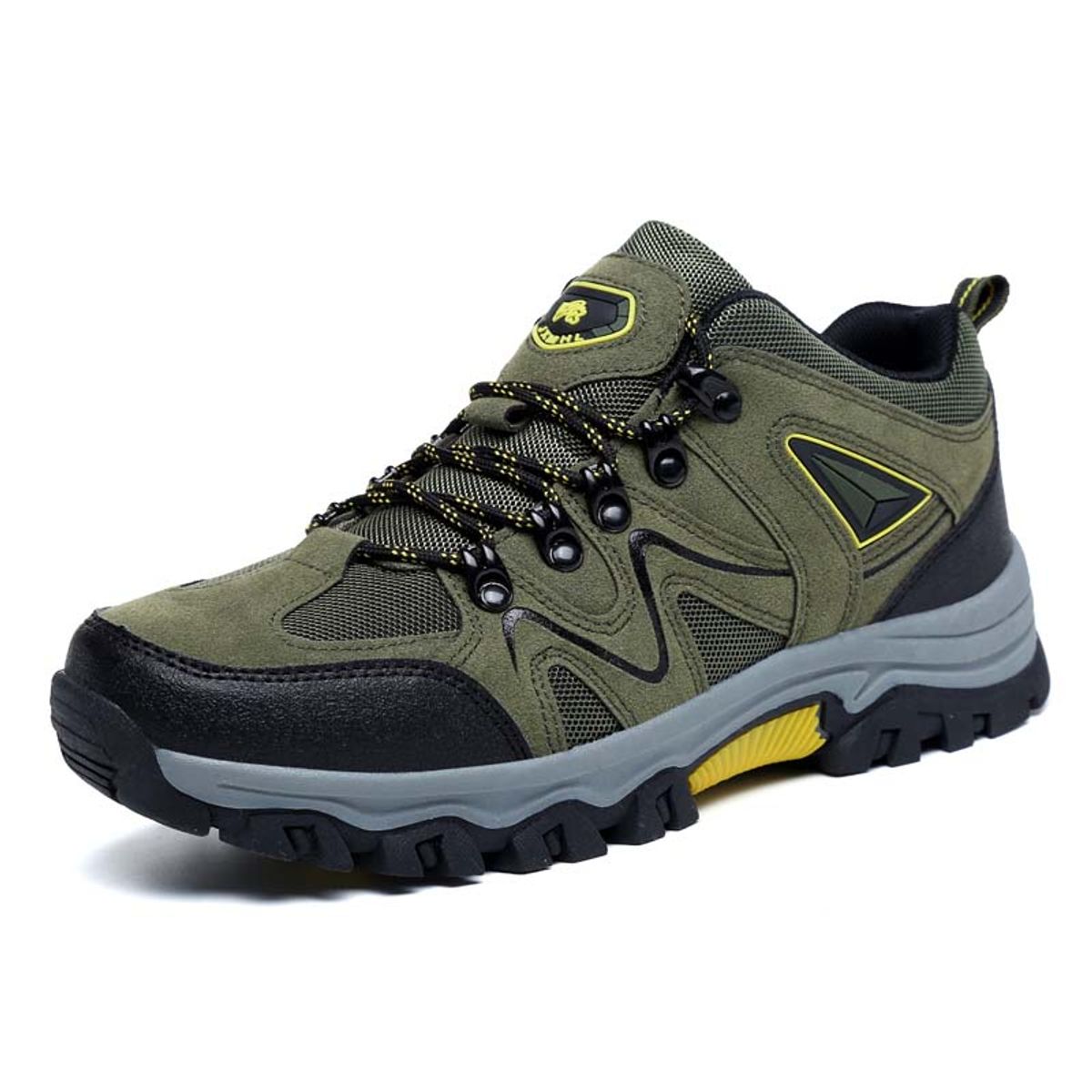 SHANDIAN - Zapatillas de Trekking para hombres Café.