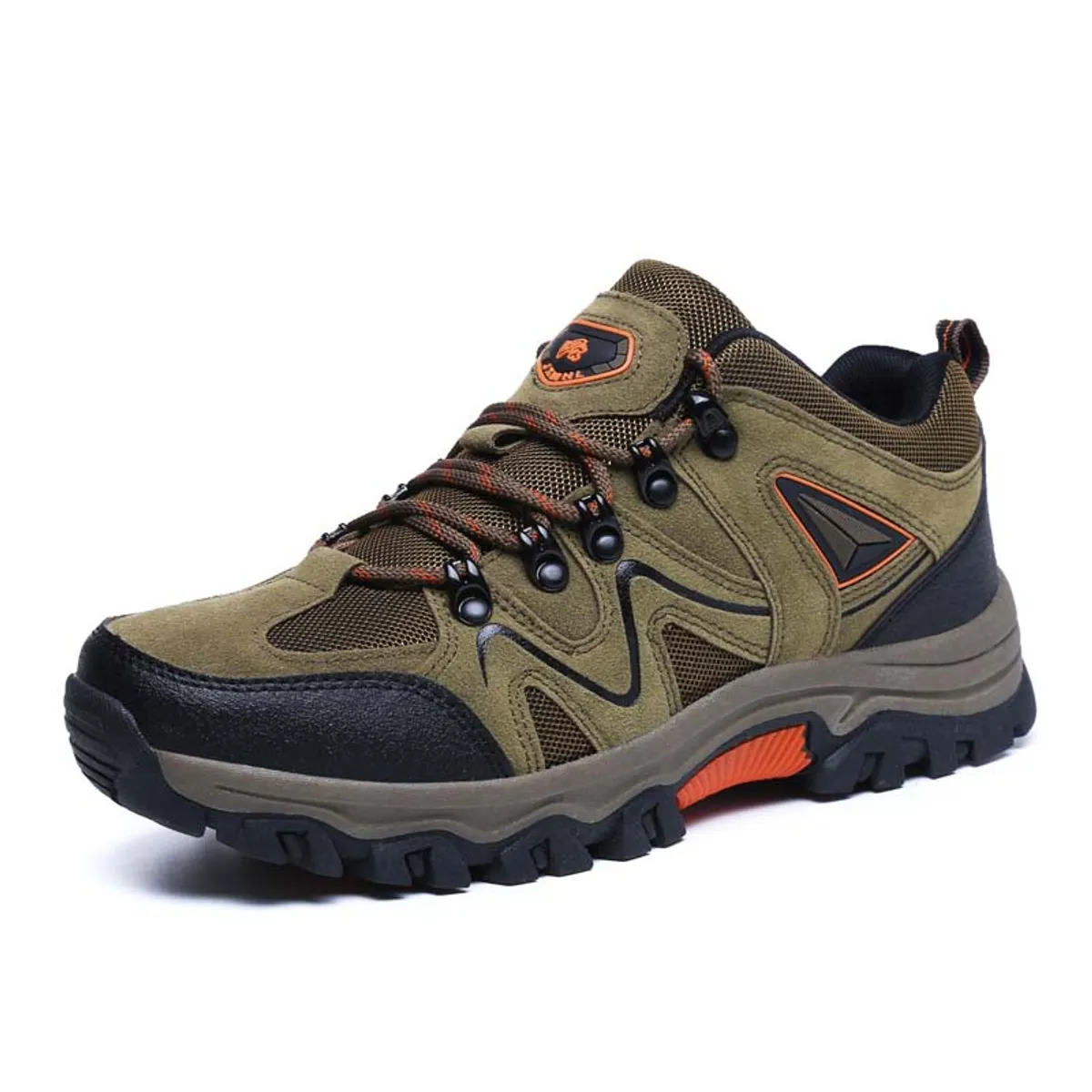 SHANDIAN - Zapatillas de Trekking para hombres Café.