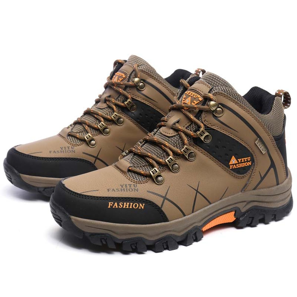SHANDIAN - Zapatillas de Trekking para hombres Gris.