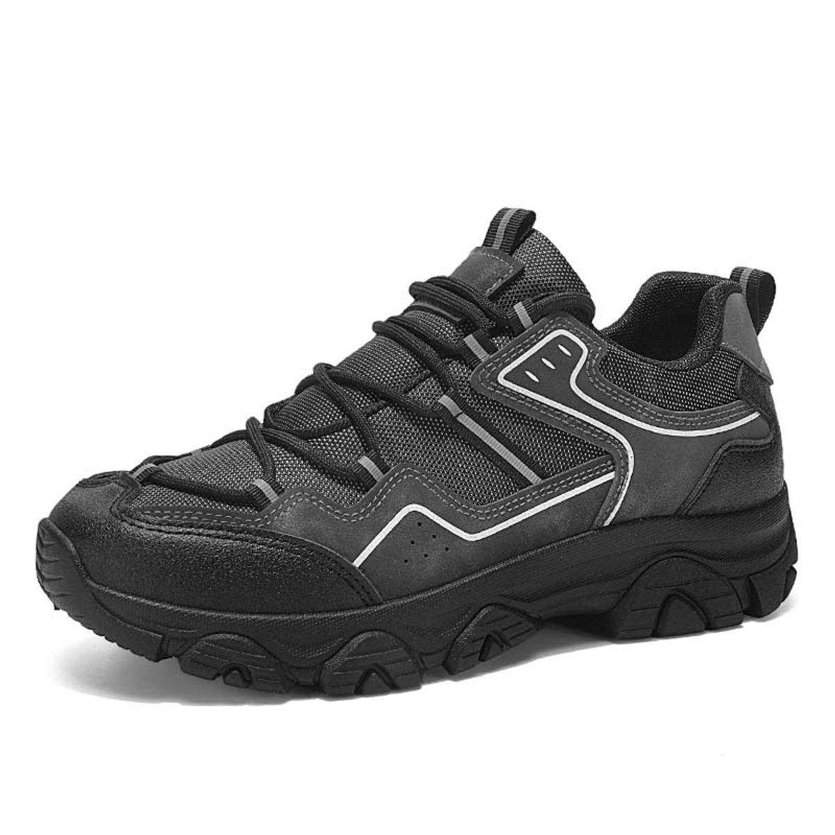 SHANDIAN - Zapatillas de Trekking para hombres Negro.