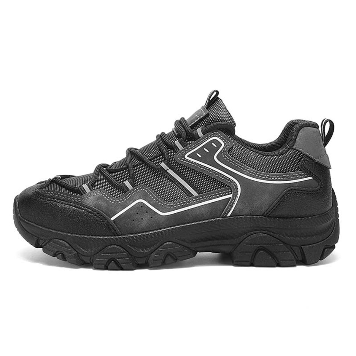 SHANDIAN - Zapatillas de Trekking para hombres Negro.