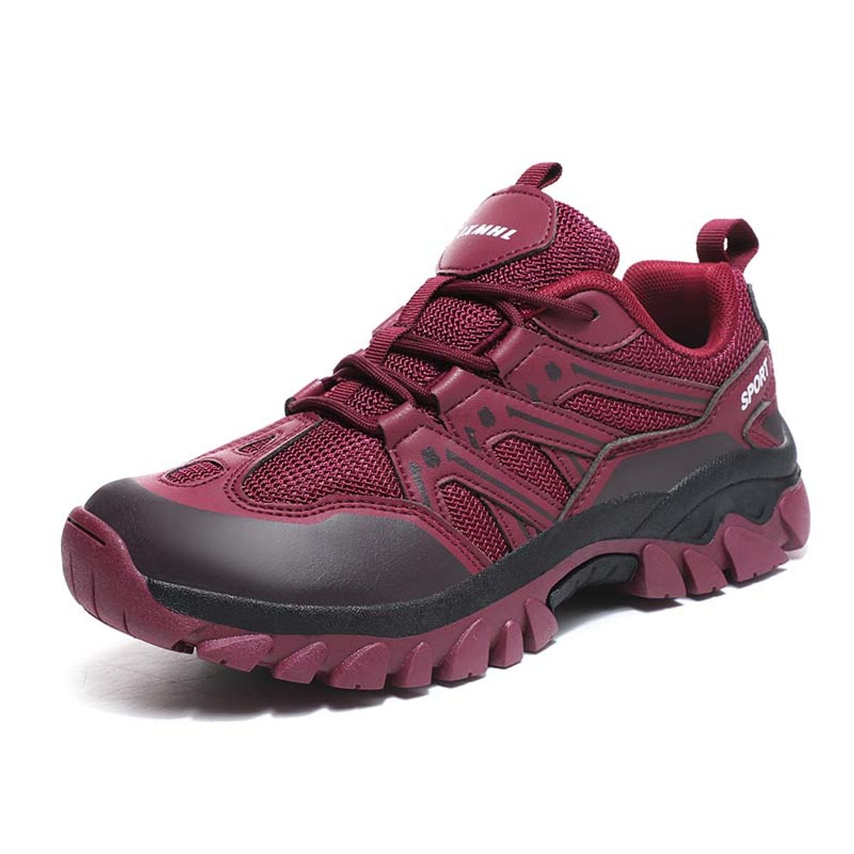 SHANDIAN - Zapatillas de mujer trekking para Rojo.