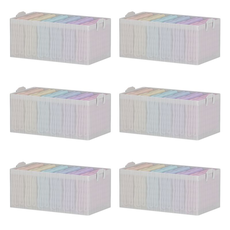 YAYKO - 6 X Bolsas Organizador Ropa Caja Plegable Asa Almacenamiento
